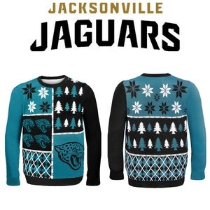 NWT NFL Jacksonville Jaguars Busy Block Ugly Sweater